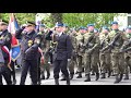 Defilada pododdziałów służb mundurowych Garnizonu Koszalin. Obchody Święta Konstytucji 3 Maja.